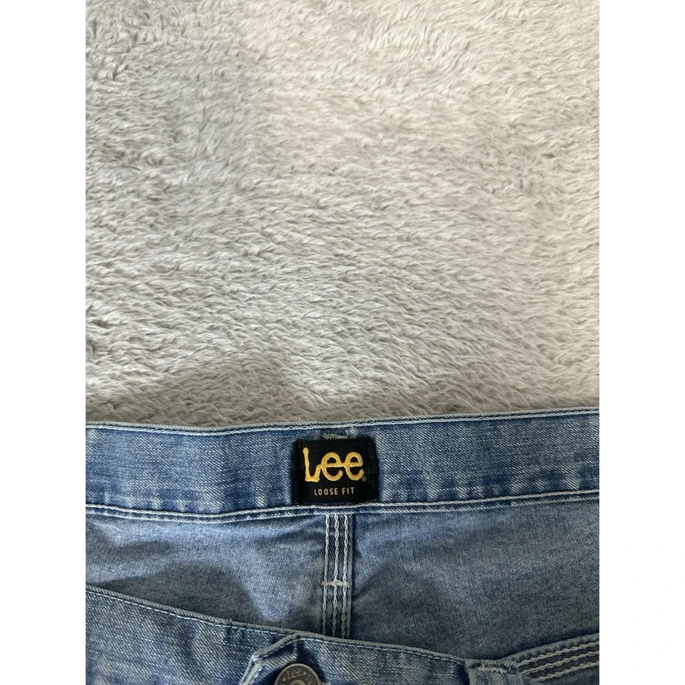 Lee Men's Straight Leg Loose Fit Cargo Carpenter 100% Cotton Denim Jeans 36x30